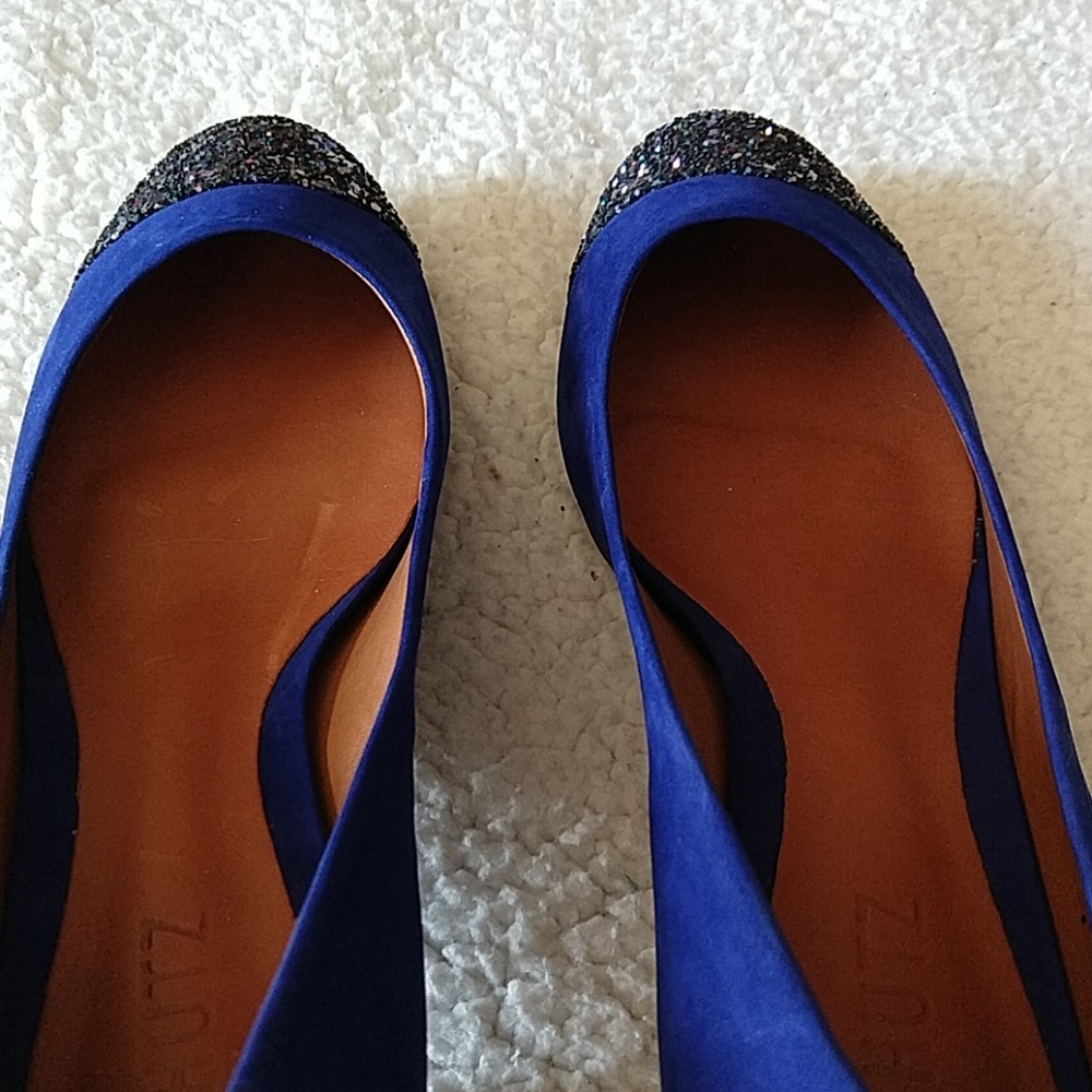 Schutz Suede Glitter Block  Pump - Picture 5 of 8
